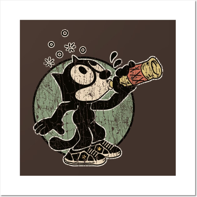 Felix The Cat // Beer Drinker Wall Art by Niko Neon